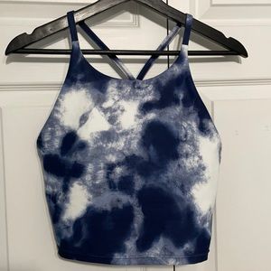Old Navy Active Wear Tank Top Navy Blue & White M